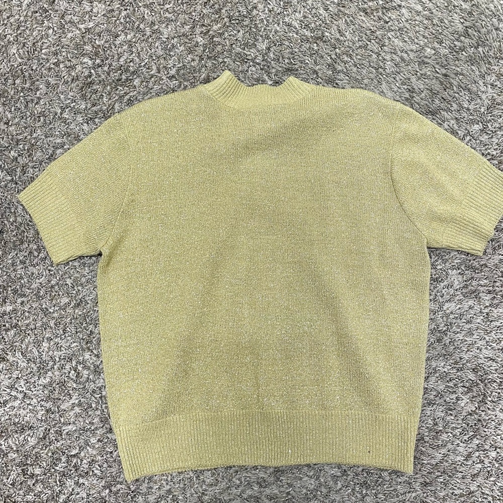 Vintage willow ridge gold tinsel sweater